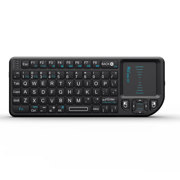 Rii tek X1 Mini 2.4G Black Wireless Keyboard with Mouse Touchpad Remote Control